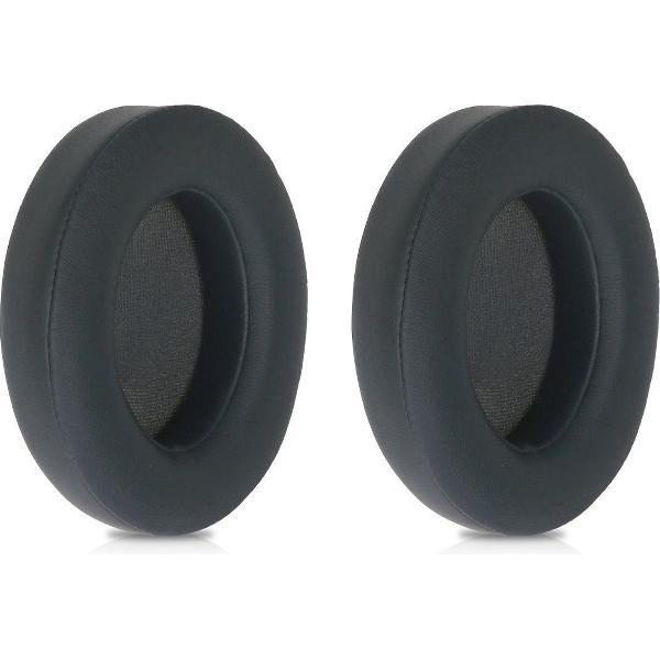 kwmobile 2x oorkussens voor Beats Studio 2 / 3 Wireless koptelefoons - imitatieleer - voor over-ear-koptelefoon - titaniumgrijs