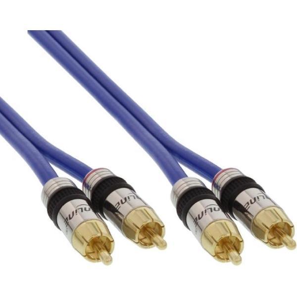 InLine Premium Tulp stereo 2RCA kabel - Verguld - 15 meter