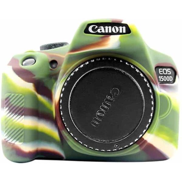 PULUZ zachte siliconen beschermhoes voor Canon EOS 1300D / 1500D (camouflage)