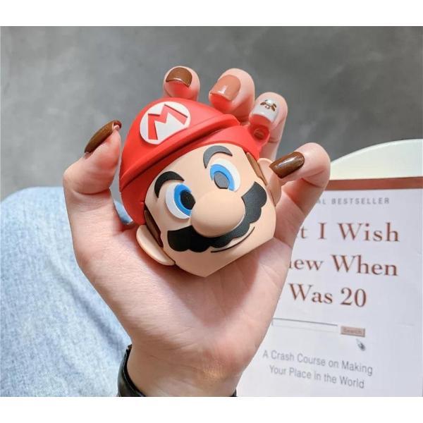 Siliconen Bescherm AirPods Case Cover - Beschermhoes - Mario - 3D AirPods Hoesje - Geschikt voor Apple AirPods Pro