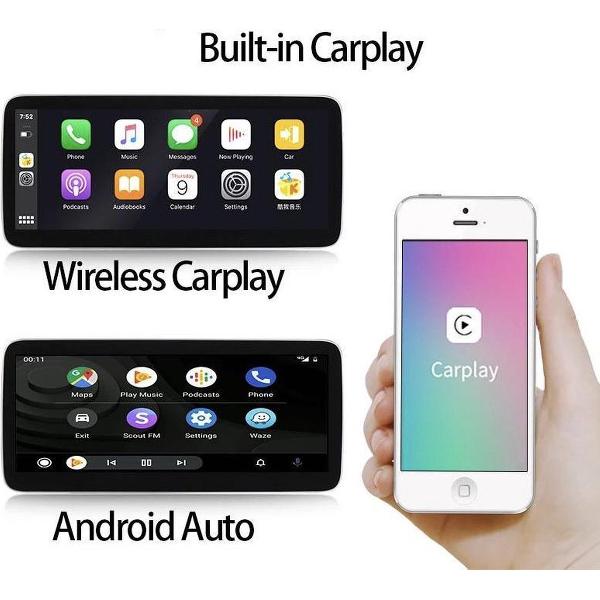 Mercedes Benz E klasse NTG 4.0 2009-2012 2+32GB 10.25 inch Android 10 systeem met wireless ingebouwde CarPlay + Android Auto Bleutooth USB WiFi