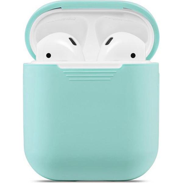 Apple AirPods - Siliconen Hoesje Case Cover - Geschikt voor AirPods 1/2 - Kleur Lichtgroen