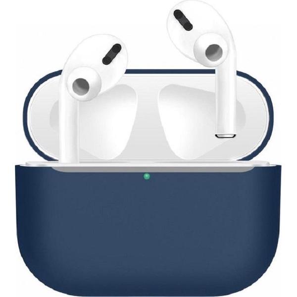 Apple AirPods Pro - Siliconen Case Cover - Geschikt voor AirPods Pro - Kleur Blauw