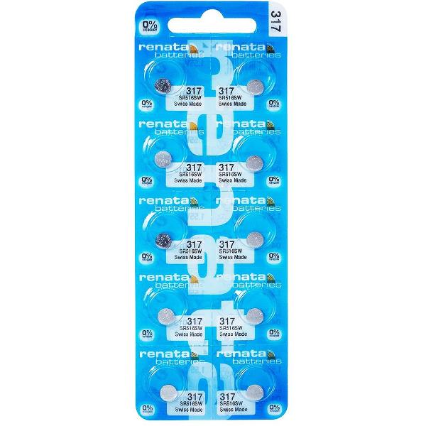 Horlogebatterijen Renata 317 (SR516SW) - 1.55V 10 stuks