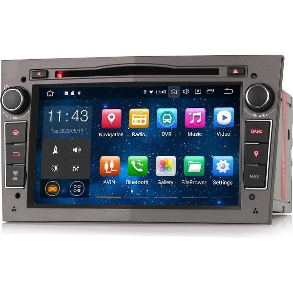 Opel Autoradio Navigatie | Android 10.0 | Grijs