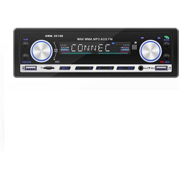 TechU™ Autoradio T67 – 1 Din + Afstandsbediening – Bluetooth – AUX – USB – SD – FM radio – RCA – Handsfree bellen