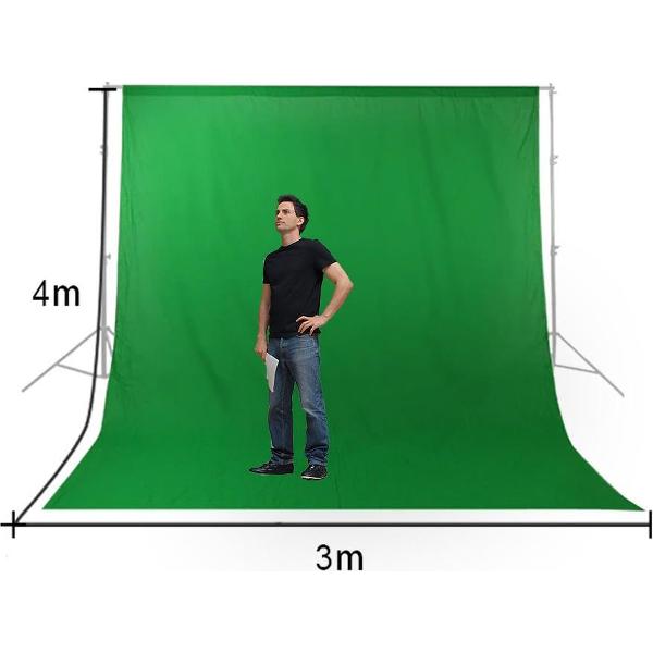 Wervox - Green screen - Dichtheid - 400x300cm - Greenscreen doek - Achtergronddoek