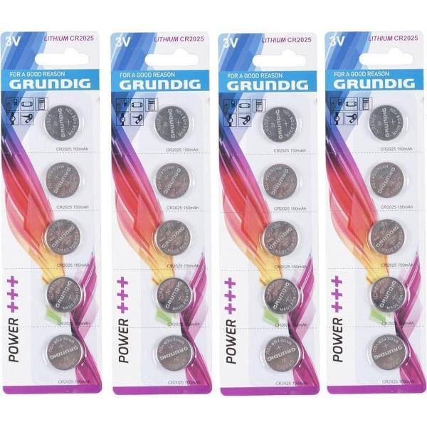 20x Knoopcel batterijen CR2025 - 3V - Lithium - knoopcelbatterijen/ knoopbatterijen