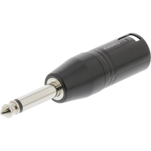 XLR Adapter XLR 3-Pin Male - 6.35 mm Male Black