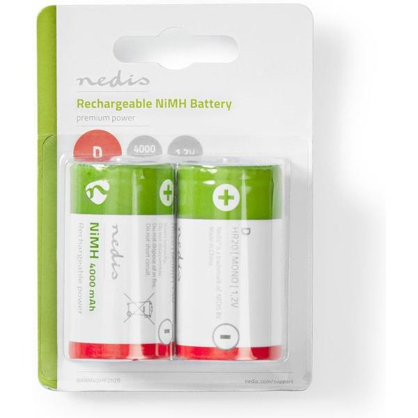 Nedis BANM40HR202B huishoudelijke batterij Oplaadbare batterij D Nikkel-Metaalhydride (NiMH)