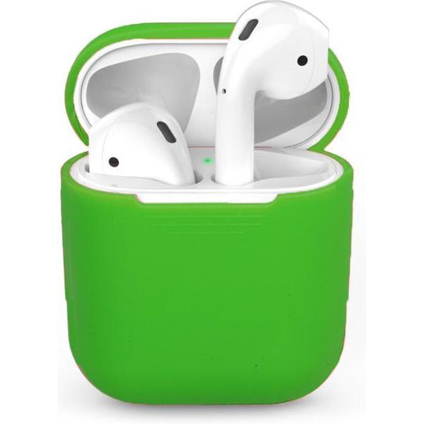 Siliconen case geschikt voor Apple Airpods - Vel Groen