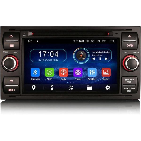 Ford Android 10 autoradio | Zwart | EU Navigatie | Focus Transit Connect C-Max