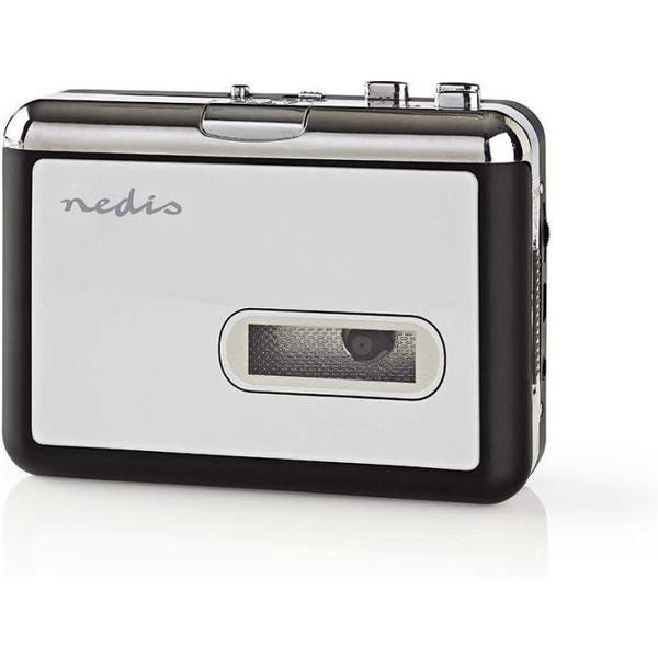 Nedis - Nedis ACGRU100GY draagbare usb-convertor voor cassette naar MP3 met usb-kabel en software