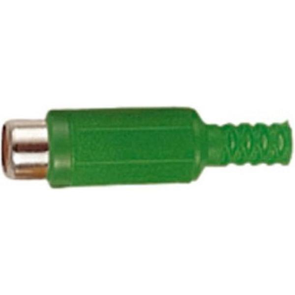 BKL Tulp (v) audio/video connector - plastic / groen