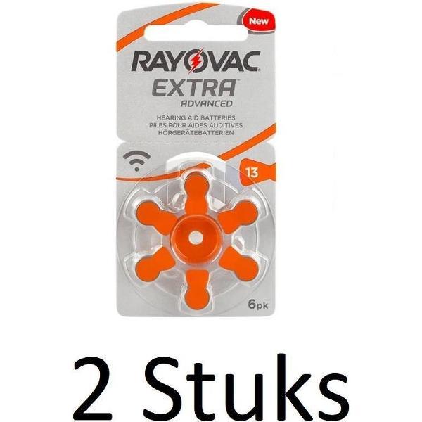 12 Stuks (2 Blisters a 6 st) Rayovac Extra Advanced -13 - oranje blister