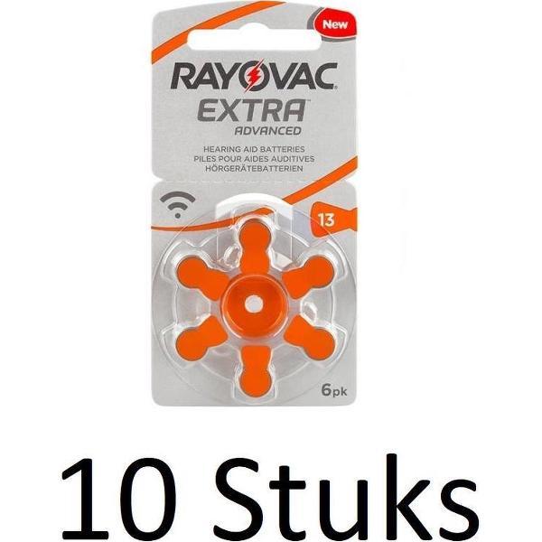 60 Stuks (10 Blisters a 6 st) Rayovac Extra Advanced -13 - oranje blister