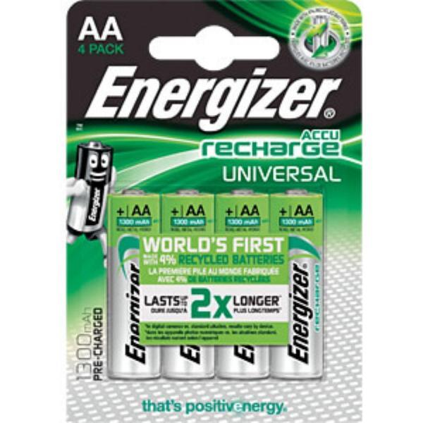 Energizer Universal HR06 Oplaadbare AA batterij (penlite) NiMH 1300 mAh 1.2 V 4 stuk(s)