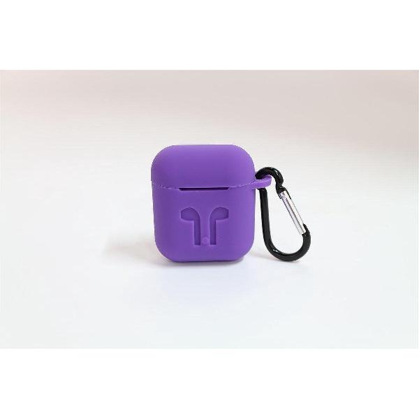 Airpods hoesje siliconen case cover beschermhoes-Paars