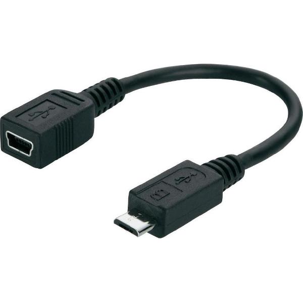 Micro USB Male naar Mini USB 5Pin Female Adapter