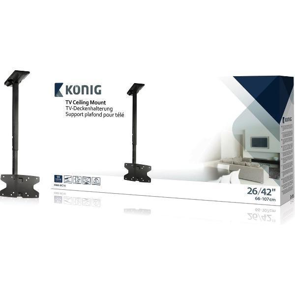Konig KNM-MC10 - Vaste tv plafondbeugel - Geschikt voor tv's van 26 t/m 42 inch - Zwart