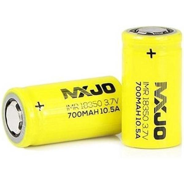 1 stuk MXJO IMR18350F 700mAh 10.5A Unprotected Flattop NK145