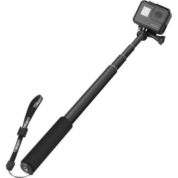 Universele aluminium selfie stick met adapter, lengte: 31cm-103cm (zwart)