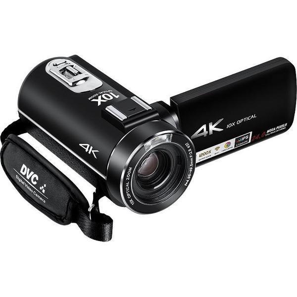 Lipa AD-C7 camcorder 4K videocamera - Sony lens en phone remote - 120x zoom - Met 32 GB SD-kaart - Wifi - Aansluiting statief en microfoon