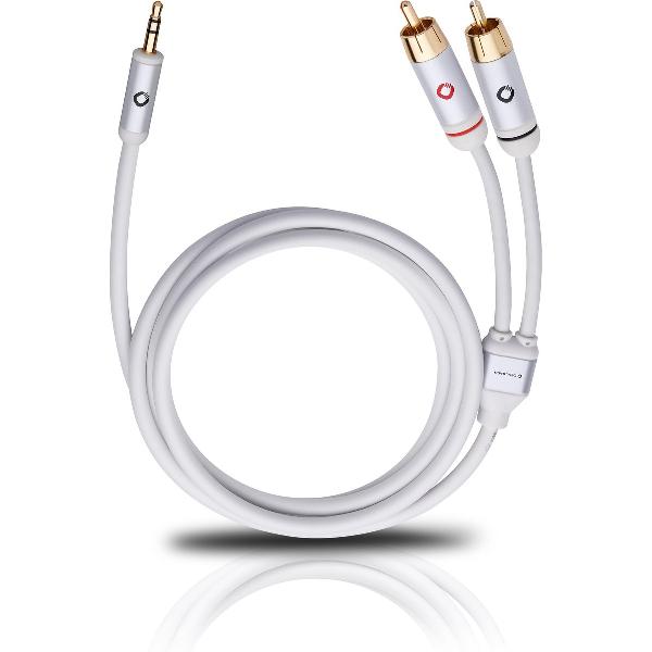 OEHLBACH 3,5 mm jack naar Tulp kabel lengte 3 meter wit