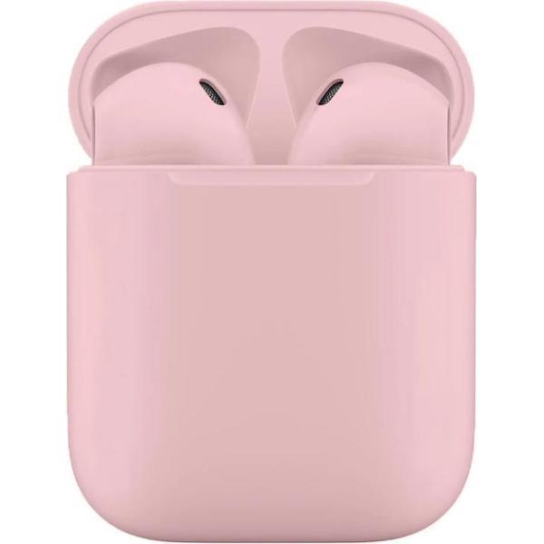 Earbudzz - Pink EarPods + hoesje - Pinkpods - Bluetooth Draadloze Oordopjes - Met Oplaadcase - Roze