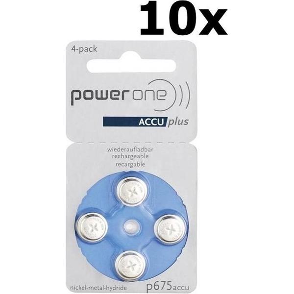 PowerOne van Varta 675/PR44 1.2V 70 mAh Ni-MH Gehoorapparaat - kwikvrij batterijen - (10 x Blisters)