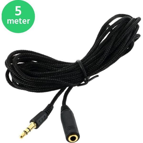 Audio Verlengkabel 5 meter - Female To Male - Aux / 3,5 mm Mini Jack Headset Stereo Kabel Verlengsnoer