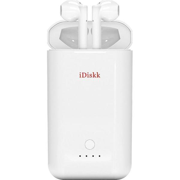 iDiskk TWS bluetooth gaming earbuds - draadloze opladen - in ear oordopjes - iPhone / Android -Wit