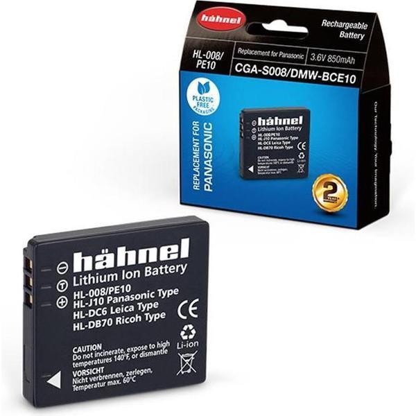 Hahnel HL-008/PE10 Li-Ion accu (Panasonic DMW-BCE10)