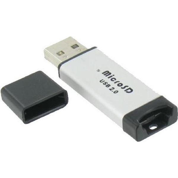 Dolphix USB Cardreader met USB-A connector en 1 kaartsleuf - voor Micro SD/SDHC - USB2.0