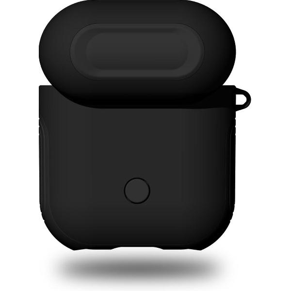 Apple AirPods (1e en 2e gen) TPU Hoesje Zwart - 360° Volledige bescherming - Antivingerdruk - Trekt Geen Stof - Schokbestendig