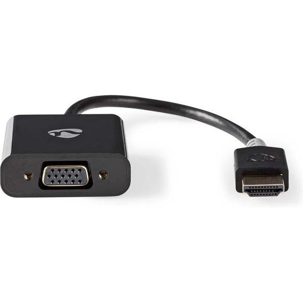 Nedis CCBP34900AT02 Hdmi - Vga-kabel Hdmi-connector - Vga Female + 3,5 Mm Uitgang 0,2 M Antraciet