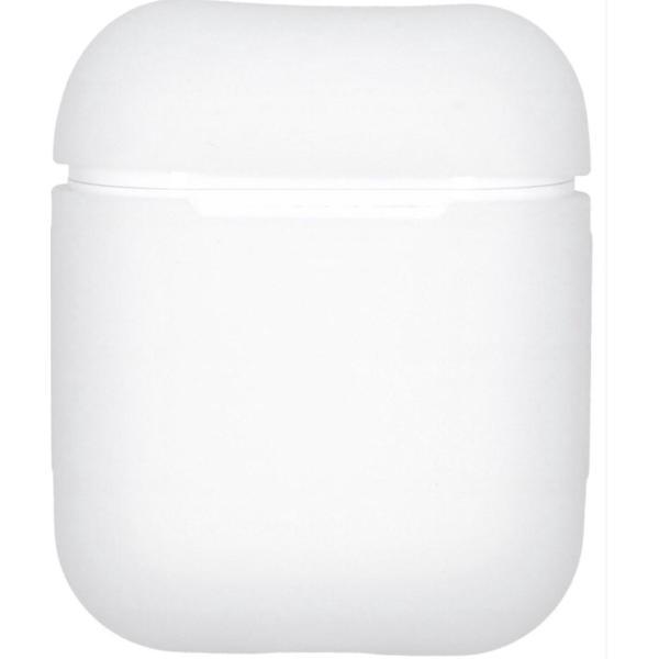 Soft silicone cover | voor Apple airpods| draadloze koptelefoon bescherm hoes | safety case| wit/white