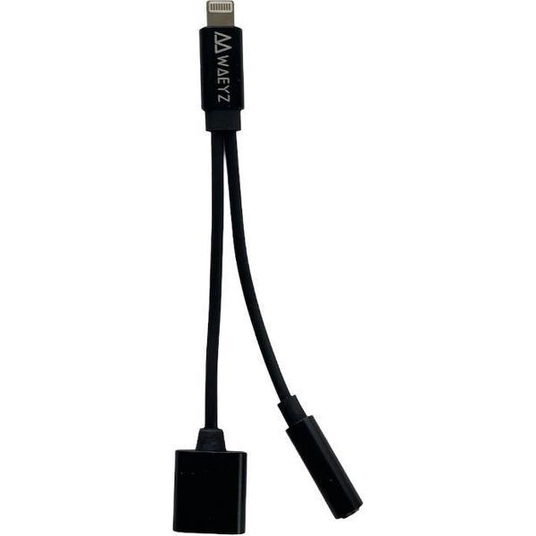 Aux 3.5 mm naar Lightning adapter voor Iphone Apple Tablet muziek audio luisteren en opladen