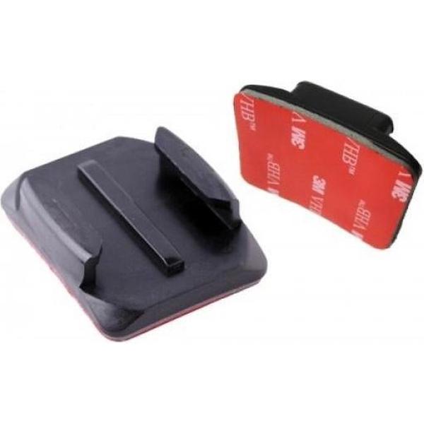 Gebogen Plakker / Curved Adhesive Mount incl. Quick Release Aansluiting (GoPro / SJCAM / Denver / Rollei) 2-Pack