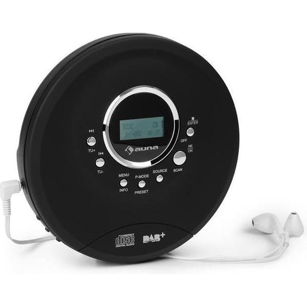 auna CDC 200 DAB+ - discman DAB+/FM tuner - MP3-CD speler - accu - LC-display - Anti-skip functie