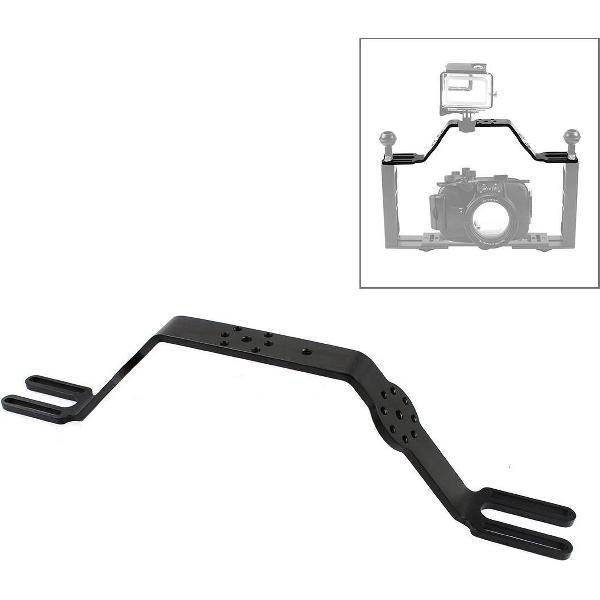 PULUZ Duiktray Beugel Dual Handle Grip Handheld Expansion Mount System (zwart)