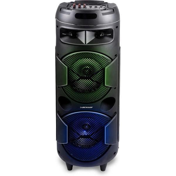 Dunlop - Oplaadbare - Bluetooth Speaker - Draagbare Speaker - 2 x 10 Watt - Microfoonaansluiting - FM Radio
