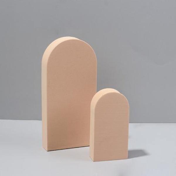 2 x Deur Combo Kits Geometrische Kubus Effen Kleur Fotografie Foto Achtergrond Tafel Schieten Schuim Props (Vleeskleur)