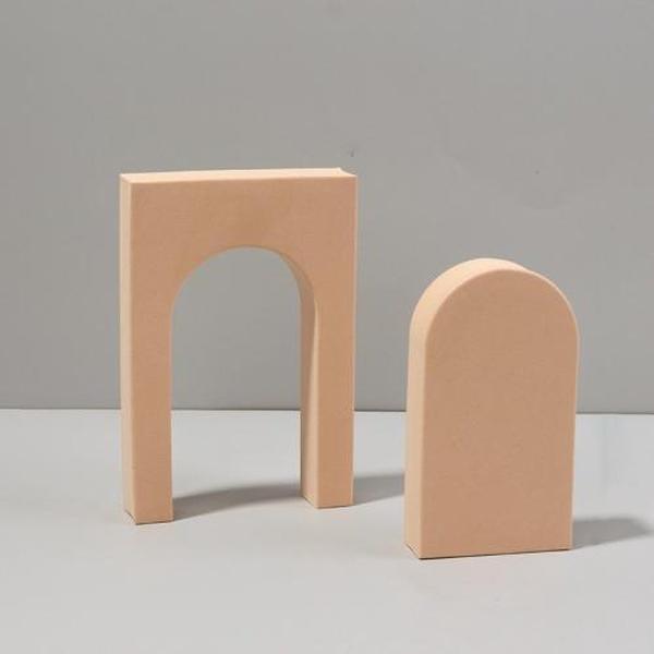 Cuboid Deur Combo Kits Geometrische Kubus Effen Kleur Fotografie Foto Achtergrond Tafel Schieten Schuim Props (Flesh Kleur)