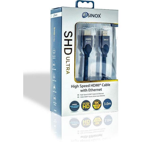 Sinox SHD Ultra HDMI kabel - versie 2.1 (8K 60Hz HDR) - 3 meter