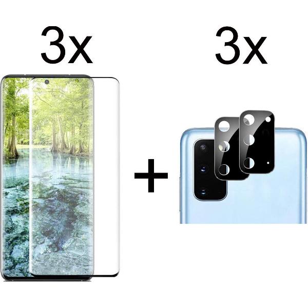 Beschermglas Samsung S20 screenprotector Full 3 stuks - Samsung Galaxy S20 screen protector camera lens - 3 stuks - Samsung Galaxy S20 screenprotector glas