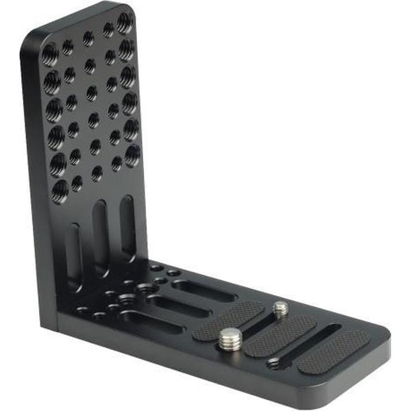 130B Universele 1/4 inch / 3/8 inch Verticale Shoot Quick Release L Plate Bracket Base Holder (Zwart)