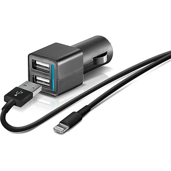 Temium auto-oplader USB met lightning kabel