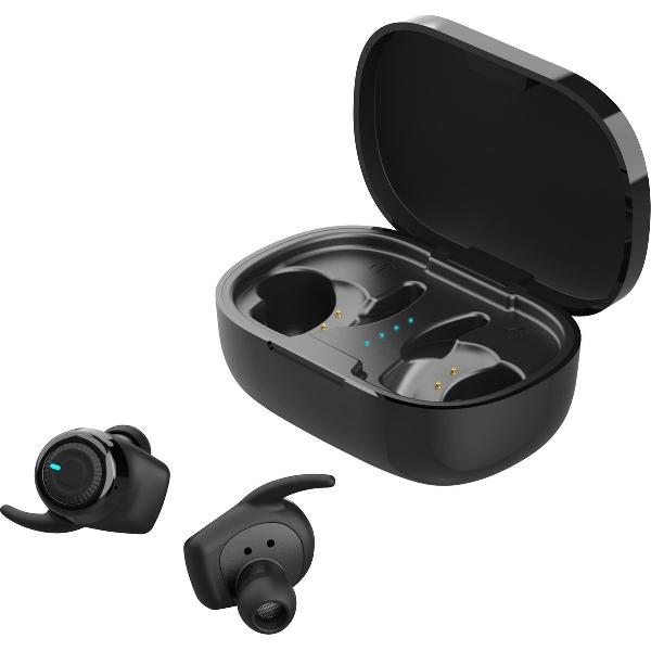 STREETZ TWS-112 Draadloze in-ear sport oordopjes - Met oplaadcase - Zwart