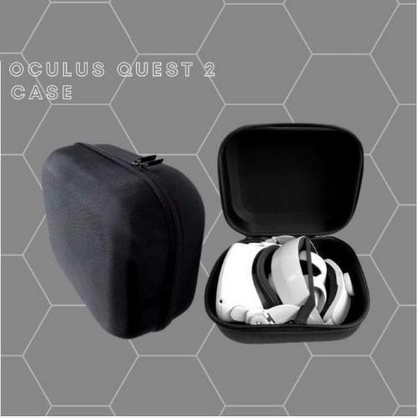 Oculus Quest & Quest 2 Case - VR Accessoires - Opbergdoos - Bescherming - Speciaal Ontwikkeld Voor De Halo Strap - Zwart